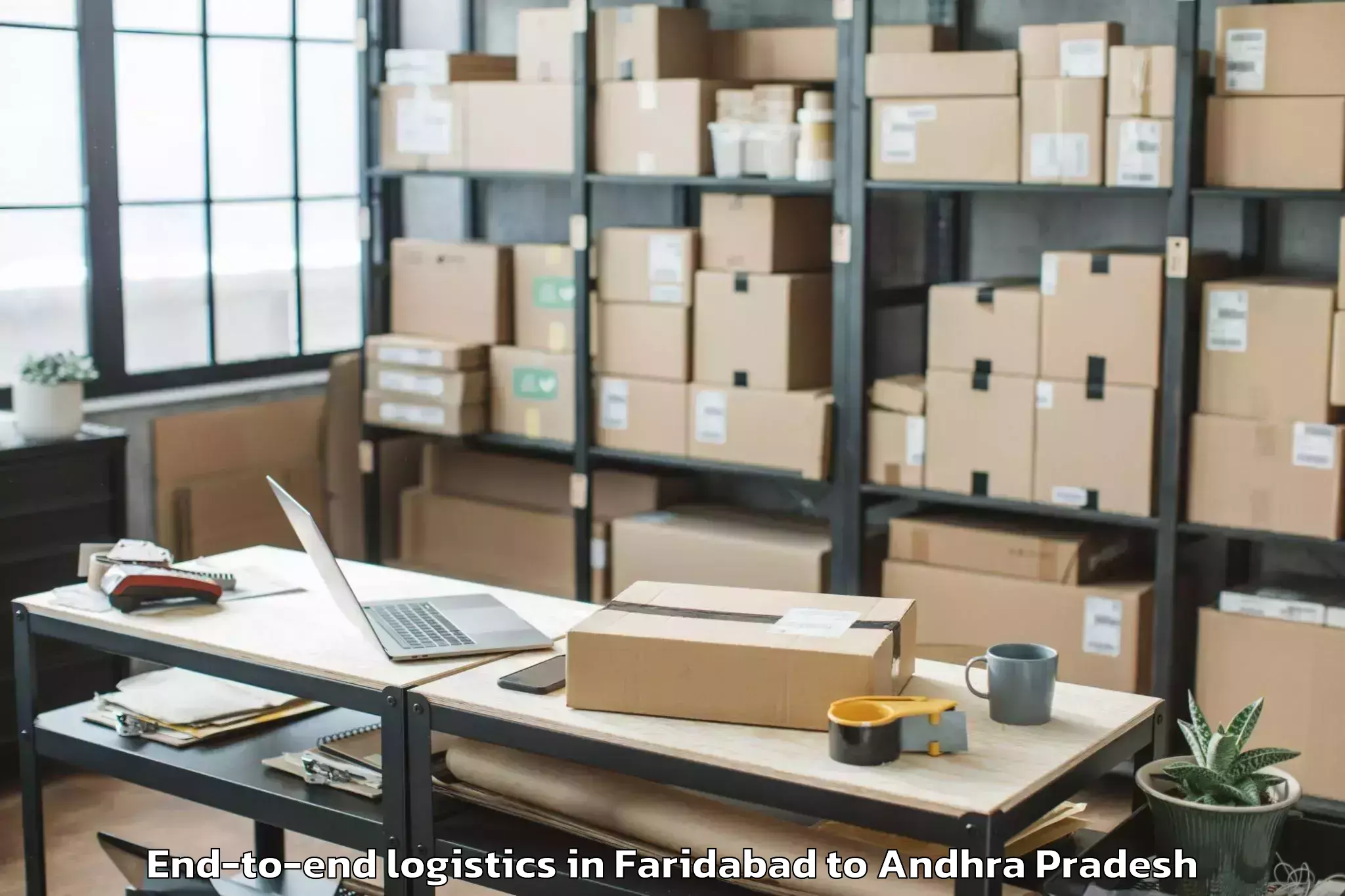 Leading Faridabad to Nellimarla End To End Logistics Provider